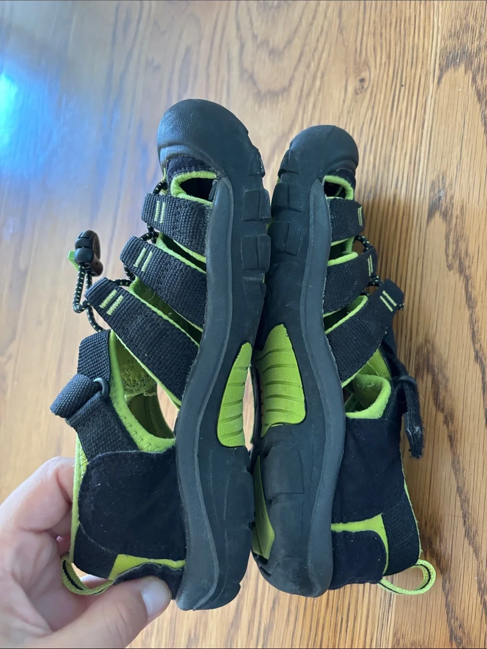 Keen Kids Black and Lime Water Shoes
